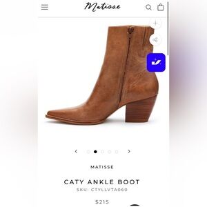 Matisse Caty Tan Pointed-Toe Ankle Boot